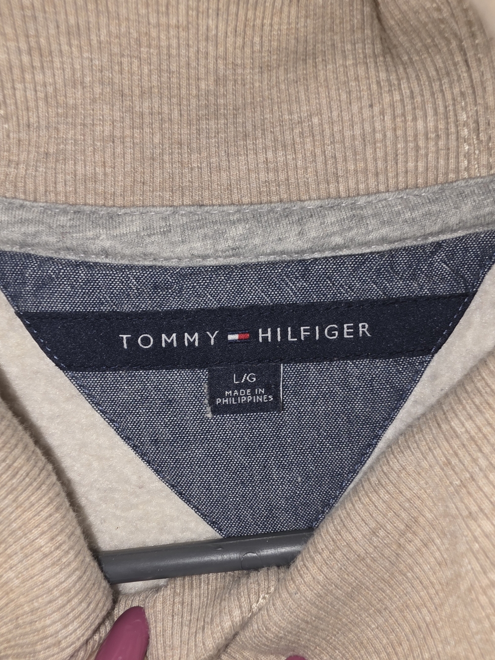Tommy Hilfiger Beige Ribbed Turtleneck Sweater